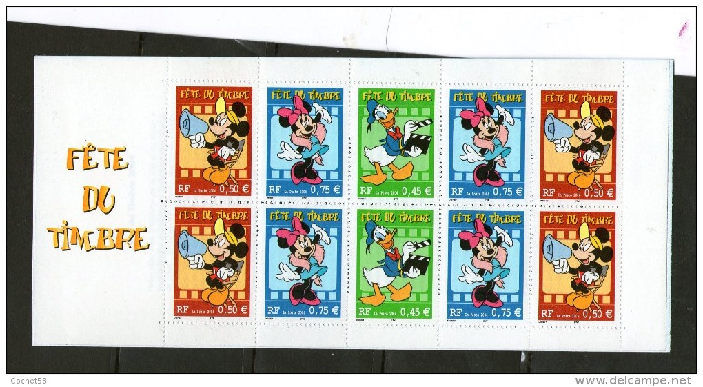 Bande  Carnet  3641 FËTE Du Timbre 2004 (non Pliée)Disney - Nuevos