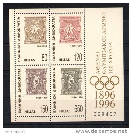 Greece - 1996 Olympic Games Block (1) MNH__(TH-1250) - Blocs-feuillets