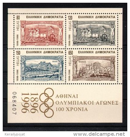 Greece - 1996 Olympic Games Block (2) MNH__(TH-1252) - Blocs-feuillets