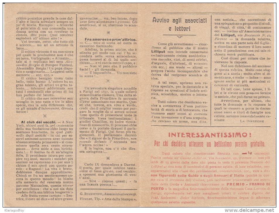 Lilliput - Rivista Aneddotica 1910 - Small Format Magazine Bb160420 - Autres & Non Classés