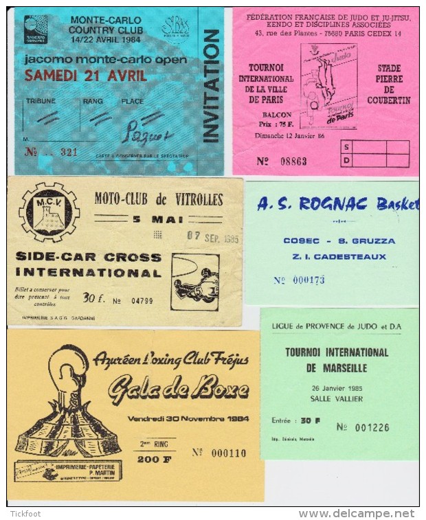 Ticket Entrée AS Rognac Basket Années 80 (1984 Ou 85) - Tickets - Vouchers