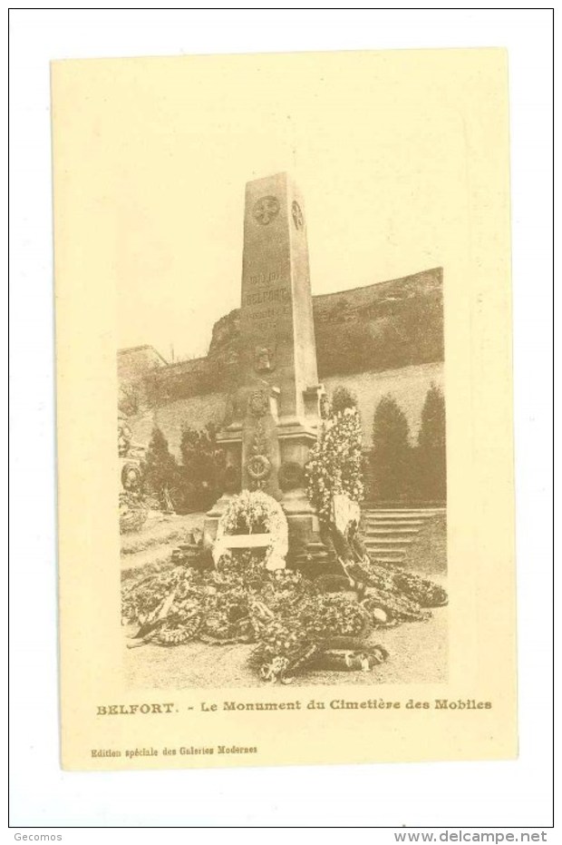 90 - BELFORT - Monument Du Cimetière Des Mobiles - Belfort – Siège De Belfort