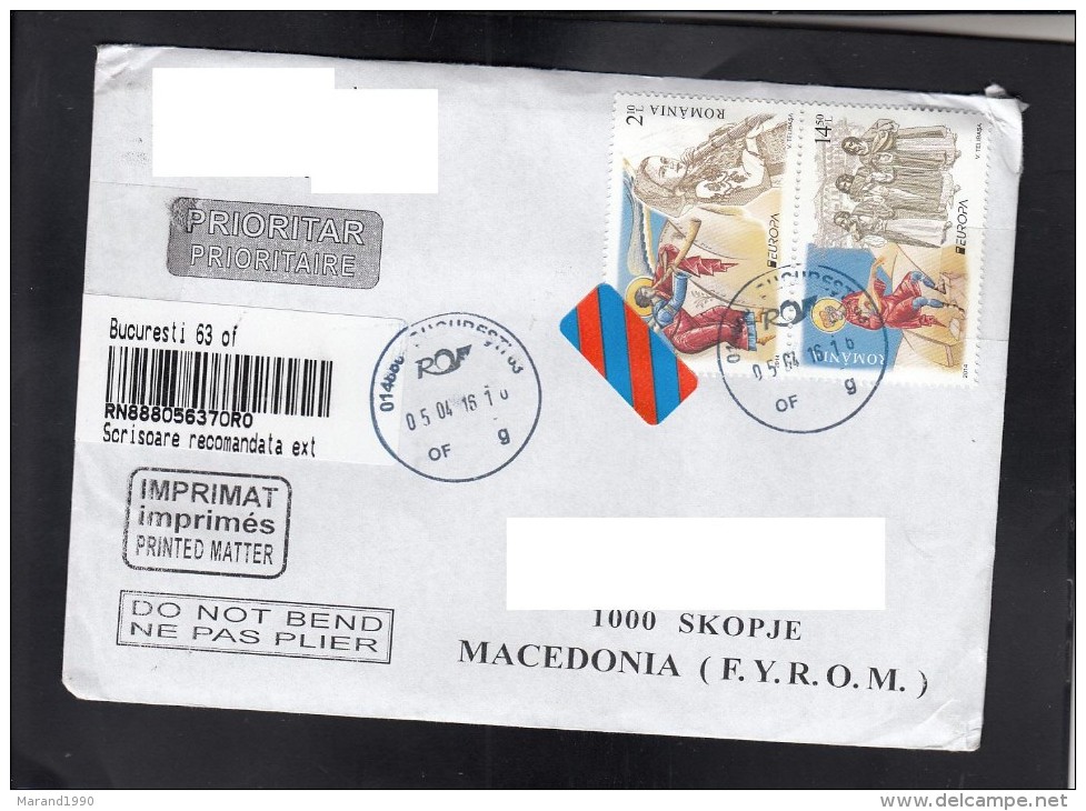 R-COVER / EUROPA MACEDONIA ** - Storia Postale