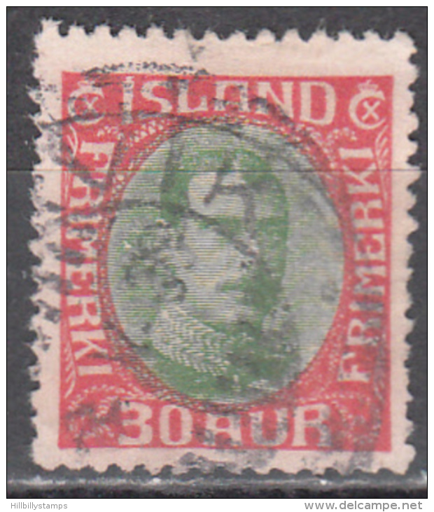 Iceland     Scott No.  122    Used     Year  1920 - Neufs