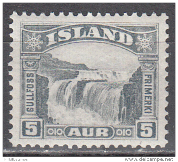 Iceland     Scott No.  170   Unused Hinged     Year  1931 - Unused Stamps