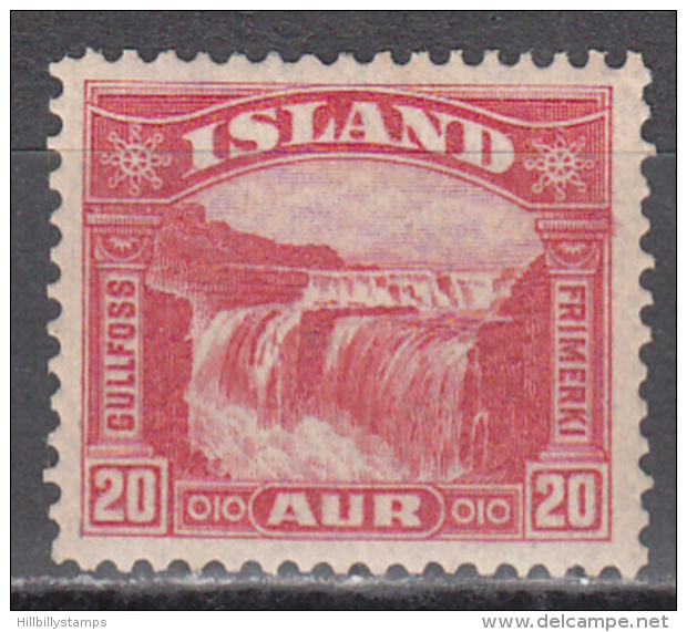 Iceland     Scott No.  171   Unused Hinged     Year  1931 - Unused Stamps