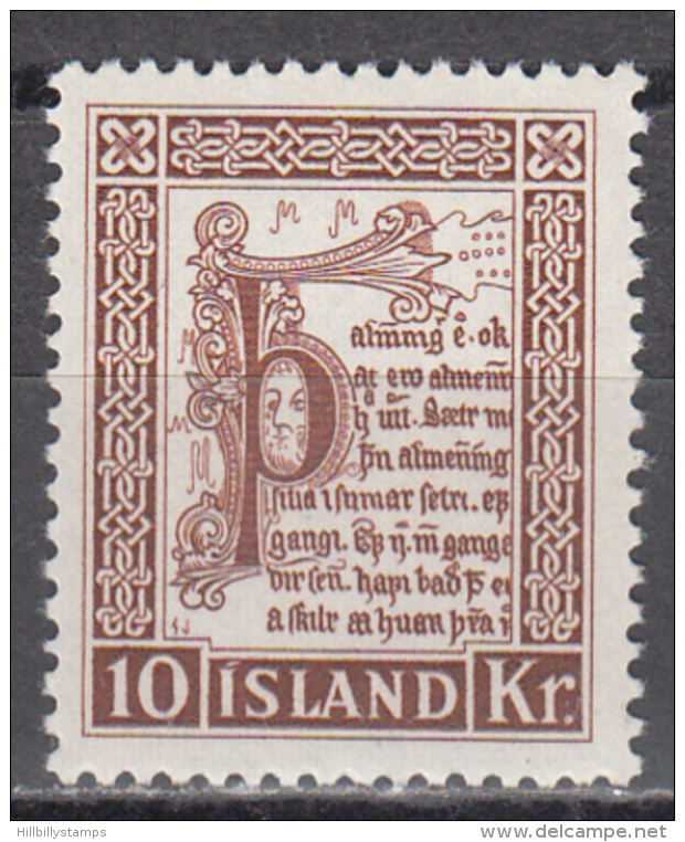 Iceland     Scott No.  282    Mnh     Year  1953 - Neufs