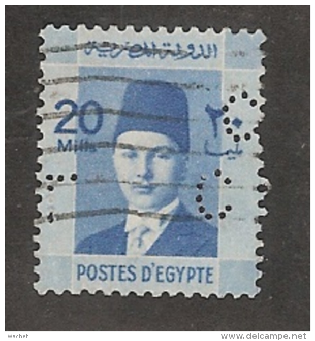 Perfin Perforé Firmenlochung Egypt Sc 216 CL C Crédit Lyonnais Le Caire - Used Stamps