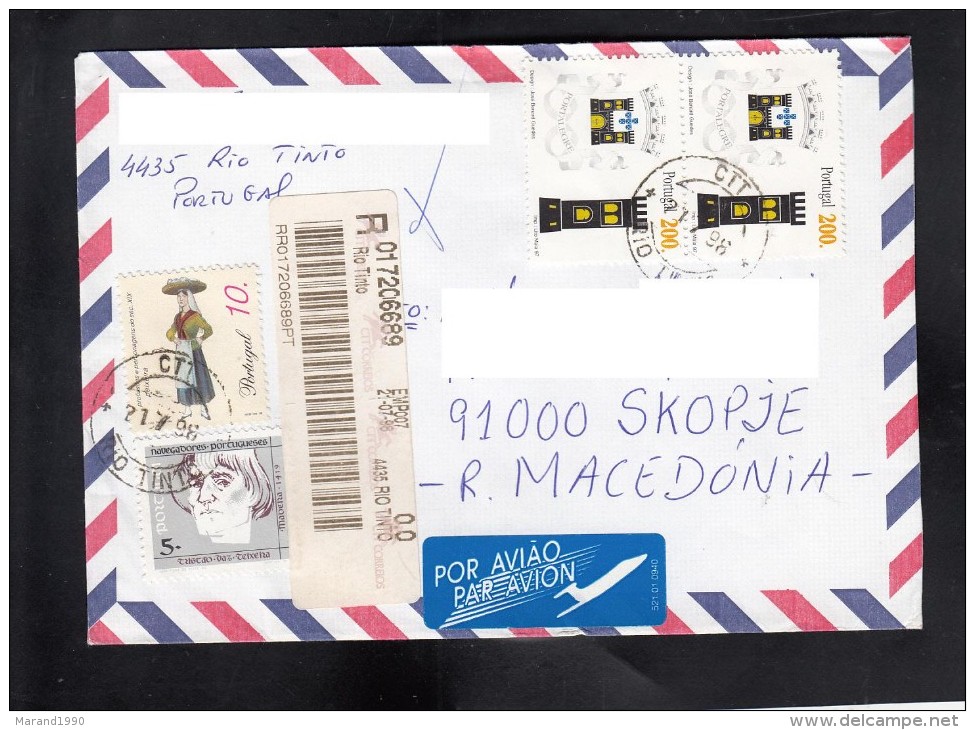 R-COVER / AIR MAIL FOLKLORE  MACEDONIA ** - Lettres & Documents