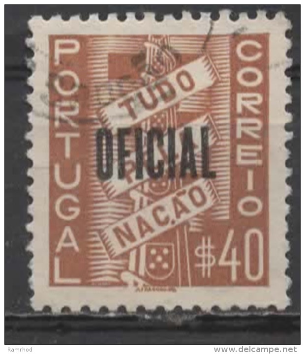 PORTUGAL 1938 Official -  All For The Nation - 40c. - Brown  FU - Altri & Non Classificati