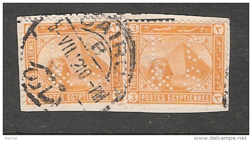 Perfin Perforé Firmenlochung Egypt SG 61 TC & S  Thomas Cook And Son - 1866-1914 Khedivate Of Egypt