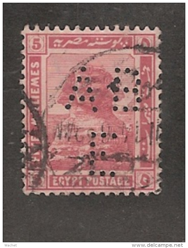 Perfin Perforé Firmenlochung Egypt SG 90 AB E Anglo Belgian Company Of Egypt - 1915-1921 British Protectorate