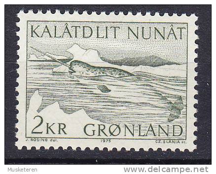 Greenland 1975 Mi. 92  2.00 Kr Grönlands Tierwald Narwal Nar Whale (Cz. Slania) MNH** - Neufs