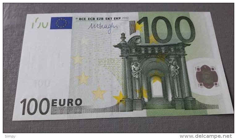 GERMANY : 100 Euro 2002 Draghi Letter X UNC/aUNC Print Code R002E1 - 100 Euro