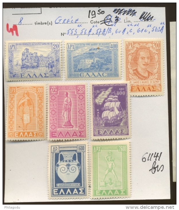553  556A 557A.B. 560A C 561c  562A En  Dépareillé     Cote Yvert: 19,50 €  Belle Qualité - Unused Stamps