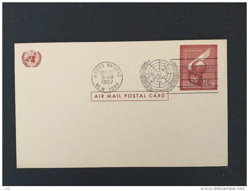 1957 Air Mail Postal Card  FDC - Poste Aérienne