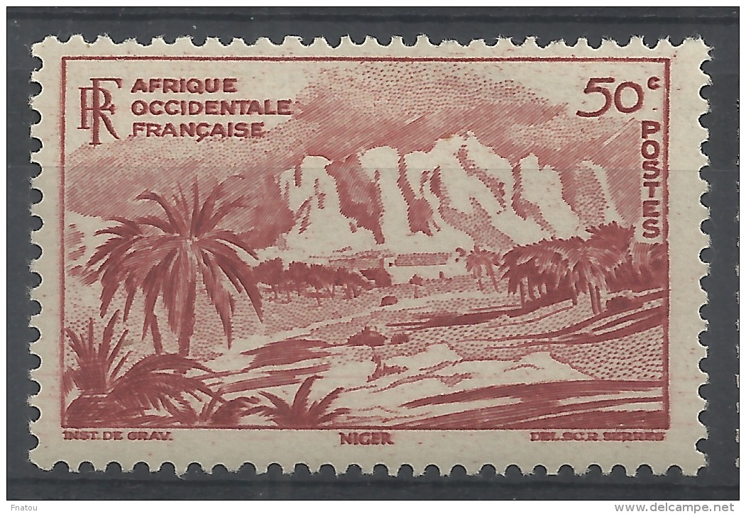 French West Africa (AOF), Boat On The Niger River, 1947, MNH VF - Unused Stamps