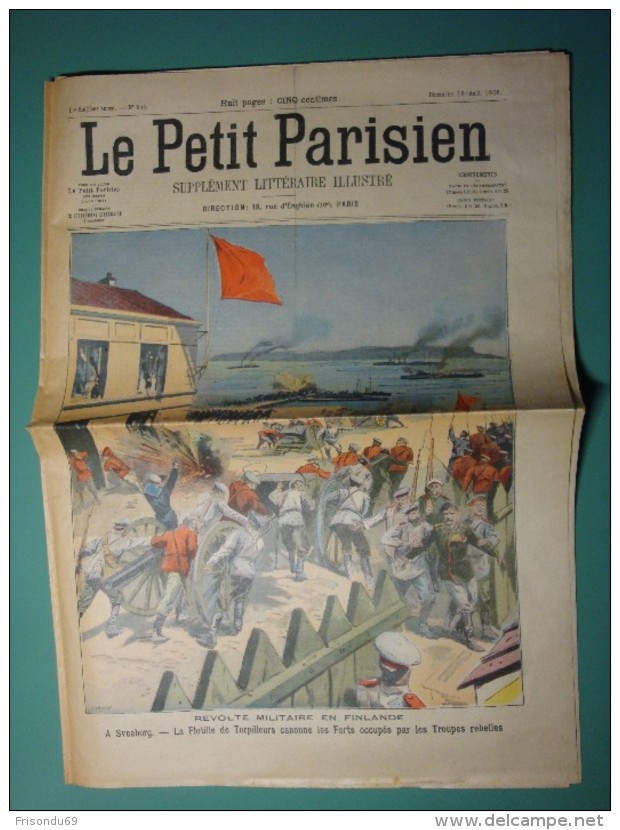 Le Petit Parisien , Supplément Littéraire . Révolte Militaire En Finlande . - Le Petit Parisien