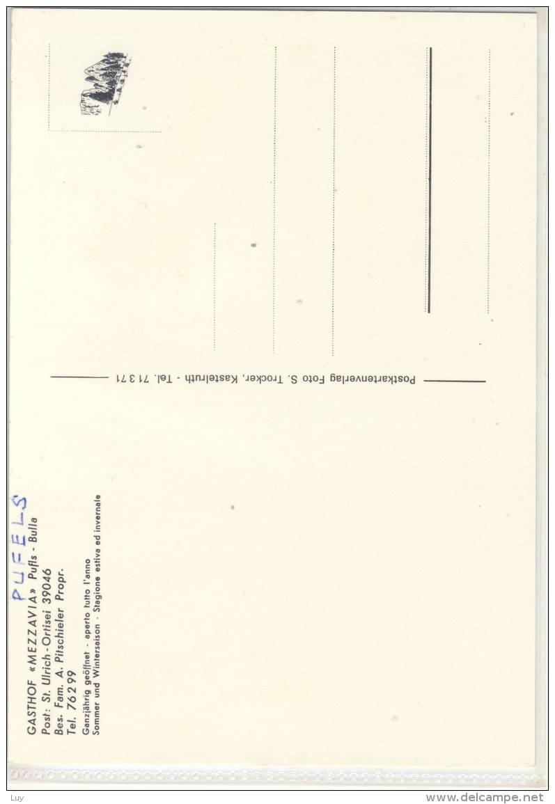ST. ULRICH, ORTISEI - Gasthof MESAVIA - PUFLS - Altri & Non Classificati