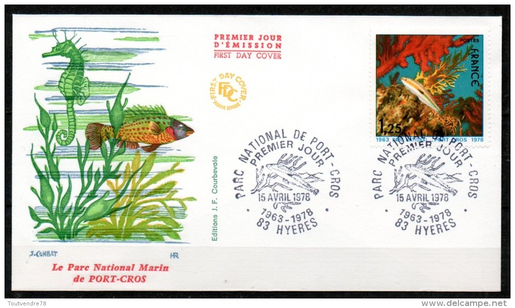 FDC Dept 83 (Var) Parc National De Port Cros 1978 HYERES - 1970-1979