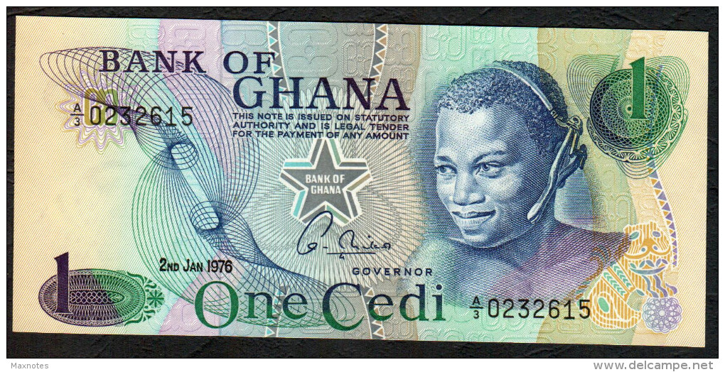 GHANA : 1  Cedi - 1976 - P13c - UNC - Ghana