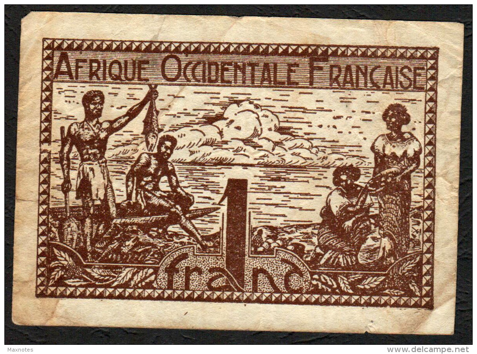 AFRIQUE OCCIDENTALE  (French West Africa)  :  1 Franc - 1944 - P34b - Circulated - Autres - Afrique