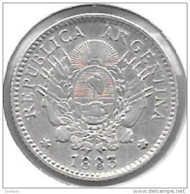 *argentina 10 Centavos 1883  Km 26  Xf - Argentine