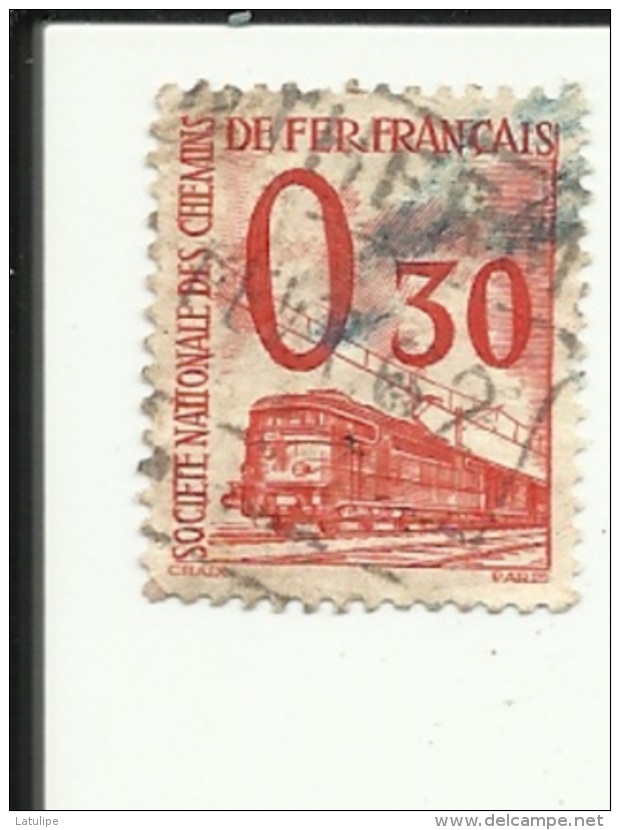 1 Timbre Colis Postaux Chemin De Fer 0'30 Rouge No 34 1960 - Altri & Non Classificati
