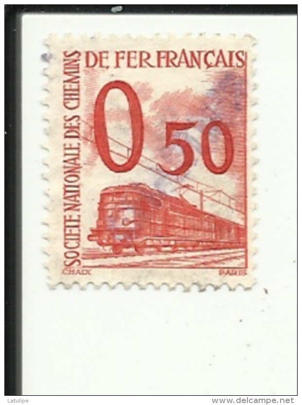 1 Timbre Colis Postaux Chemin De Fer 0'50 Rouge No 36 1960 - Other & Unclassified