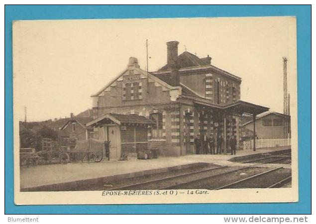 CPSM - Chemin De Fer Train La Gare EPONE-MEZIERES 78 - Epone