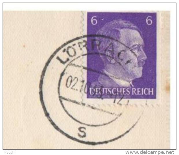 Baden - Fantasiekarte - 1943 With Stamp Hitler - Stamped In Lörrach - Loerrach