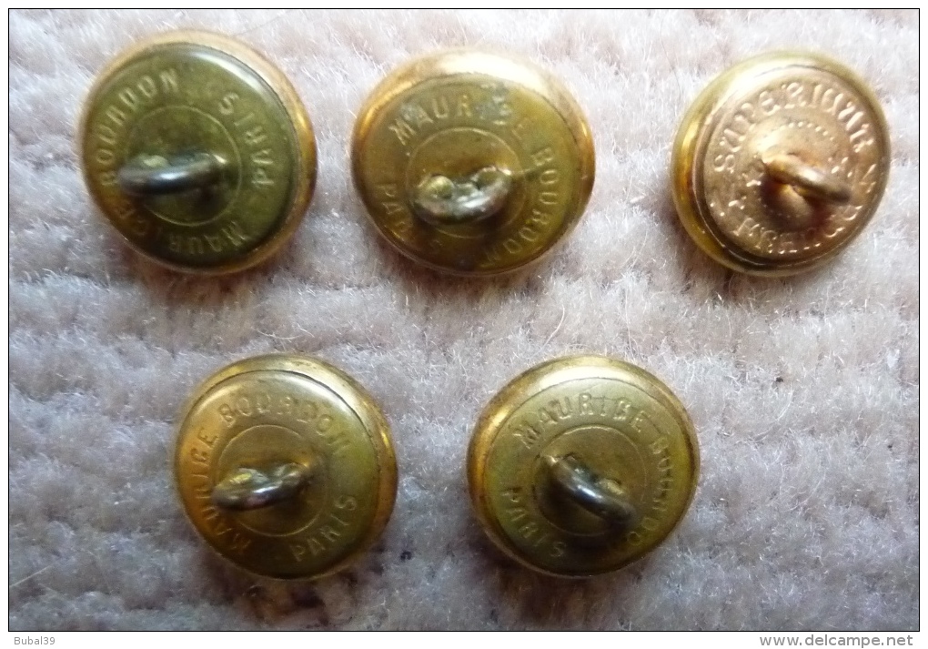 BOUTONS ( 5 ) 14 Mm  Uniforme D´Administrateur Des Colonies Années 1930 - Buttons