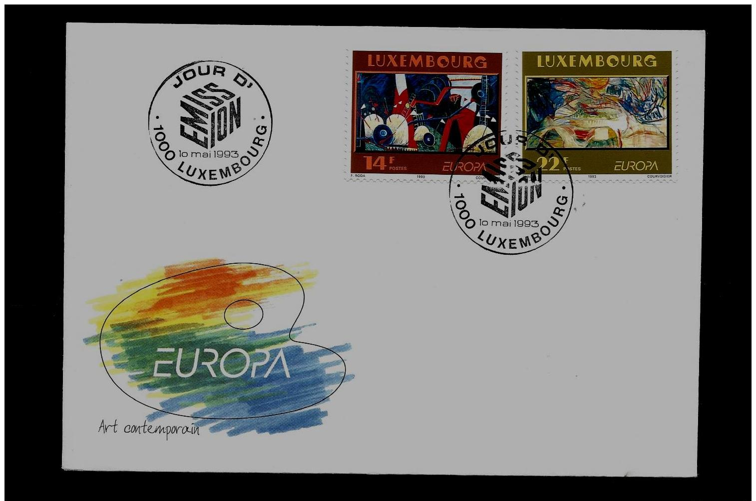 FDC  EUROPA CEPT  - 1993 - LUXEMBOURG - 1993
