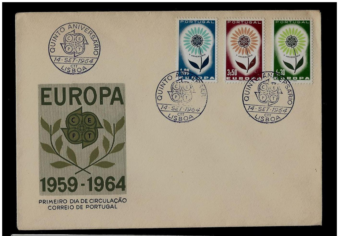 FDC -  EUROPA CEPT  - 1964 -  PORTUGAL - 1964