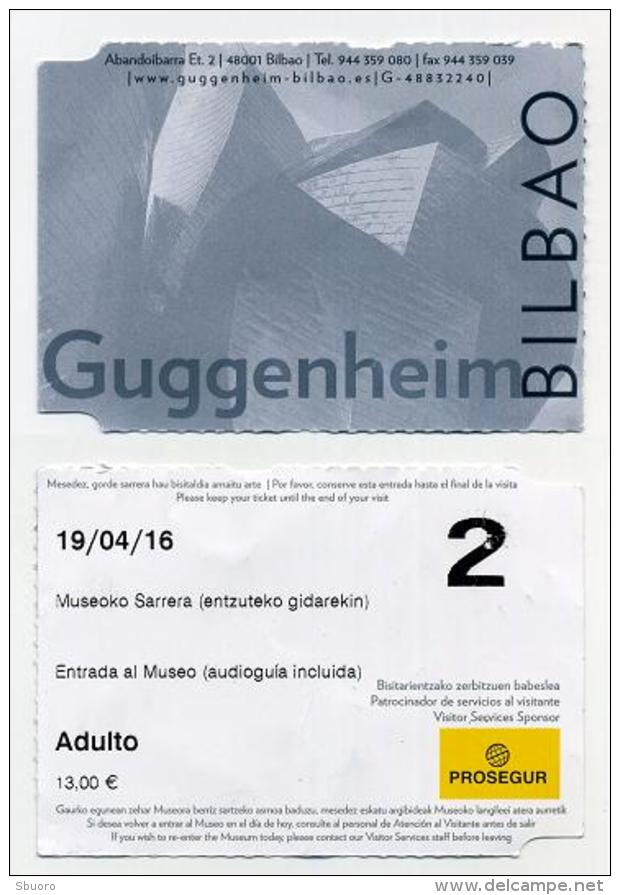 Musée Guggenheim Bilbao Euskadi - Ticket D'entrée / Entrance Ticket / Entreebewijs / Biglietto / Ulaznica - Tickets D'entrée