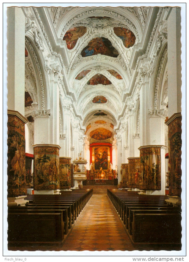 1) AK 4550 Kremsmünster Benediktinerstift Stiftskirche Mittelschiff Im Kremstal OÖ Oberösterreich Österreich Kloster - Kremsmünster