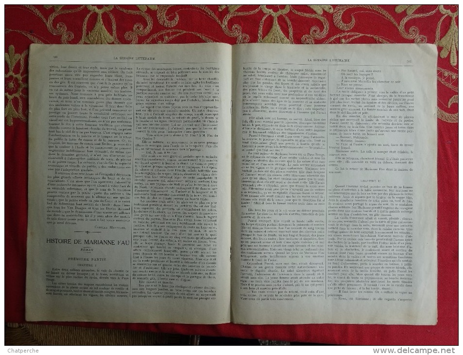 REVUE SEMAINE LITTERAIRE SAMEDI 3 DECEMBRE 1921 GENEVE SUISSE PUBLICITE PHILOSOPHIE LANGAGE PARLER ALSACIEN