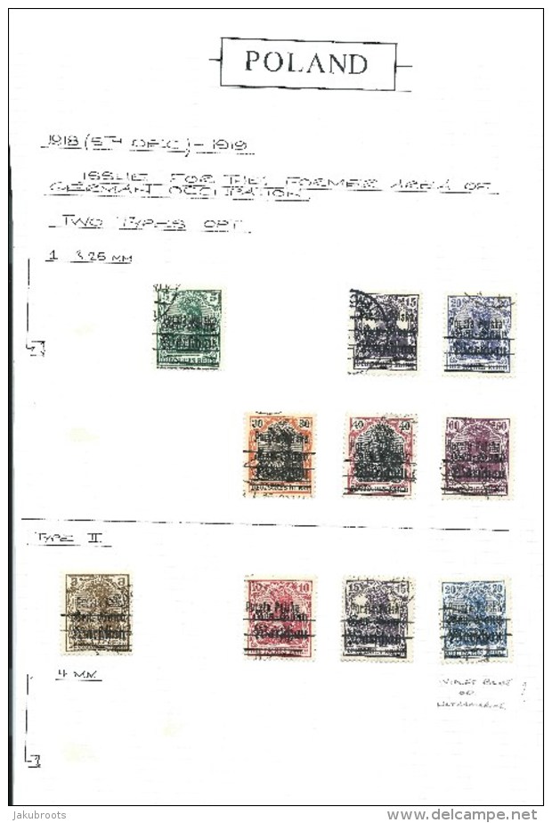 1919. Germania Stamps WITH Optd. Poczta  Polska  & Gen--Gouv. WARSCHAU . - Usati