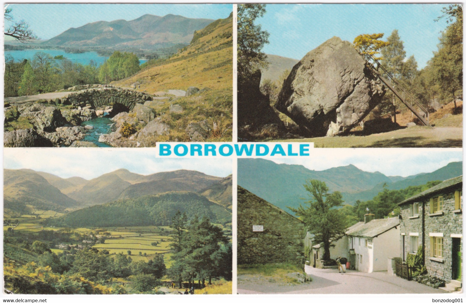 Borrowdale, Lake District Multiview. Bowder Stone, Ashness Bridge, Borrowdale, Seatoller. - Borrowdale