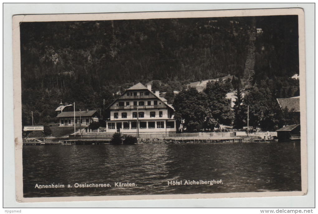 Europe Austria Österreich Annenheim Ossiachersee Hotel Port Stamp Stempel RPPC Real Photo Post Card Postkarte POSTCARD - Ossiachersee-Orte