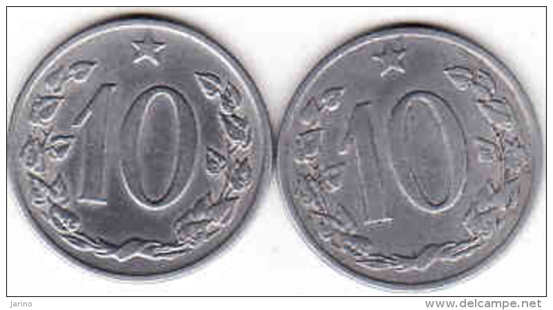 Tschechoslowakei - Tchécoslovaquie 2 X 10 Halier, Haler 1963 + 1965 - Tschechoslowakei