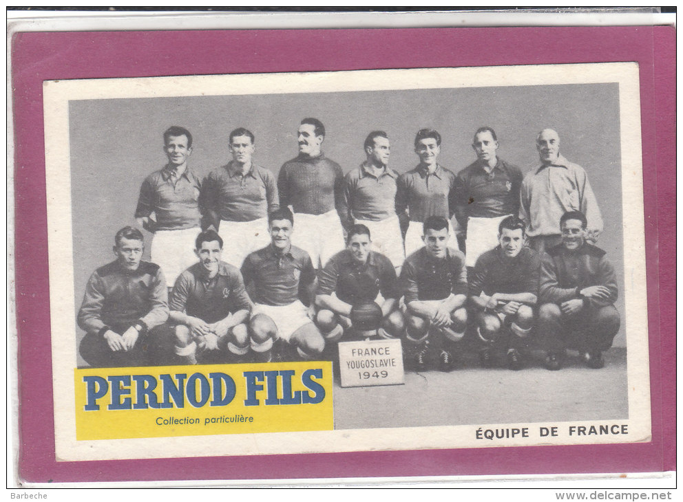 EQUIPE DE FRANCE .- France-Yougoslavie 1949 - Fútbol