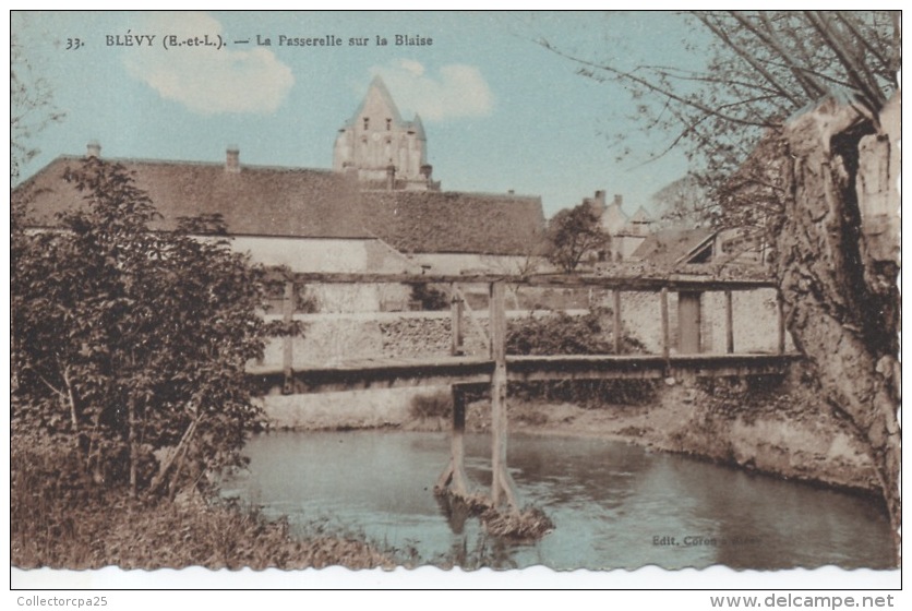 33 - Blévy ( E.-et-L. ) - La Passerelle Sur La Blaise - Blévy