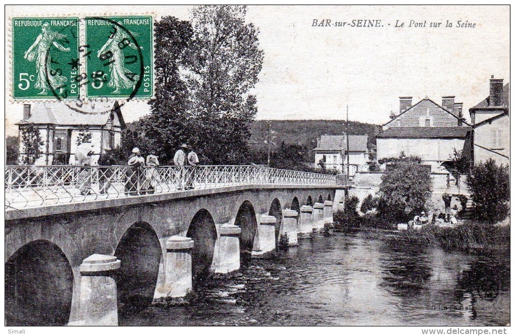 10 Bar-sur-Seine Le Pont Sur La Seine 1918 - Bar-sur-Seine