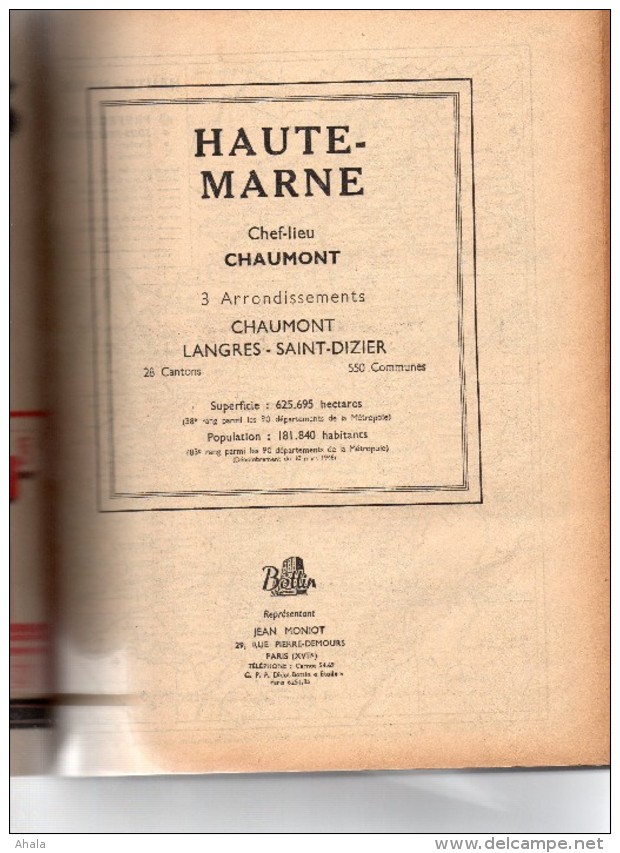 Didot Bottin Haute Marne 1950..retrouvez Les Anciens Habitant De Vos Communes. Adresse Et Nom Café,artisan ..... - Annuaires Téléphoniques