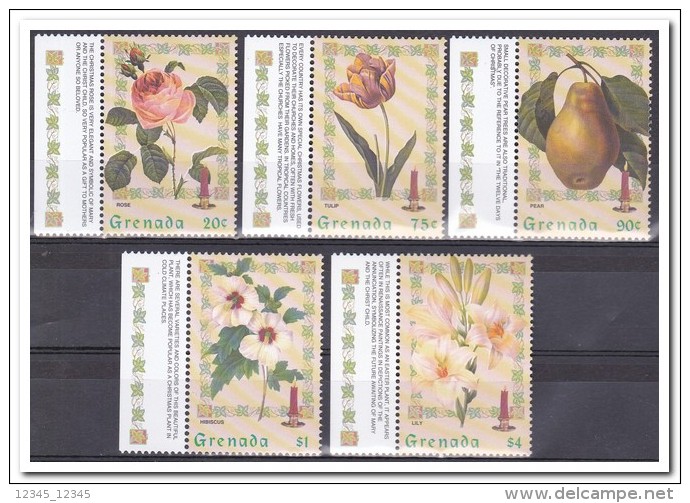 Grenada 1999, Postfris MNH, Flowers, Fruit - Grenada (1974-...)