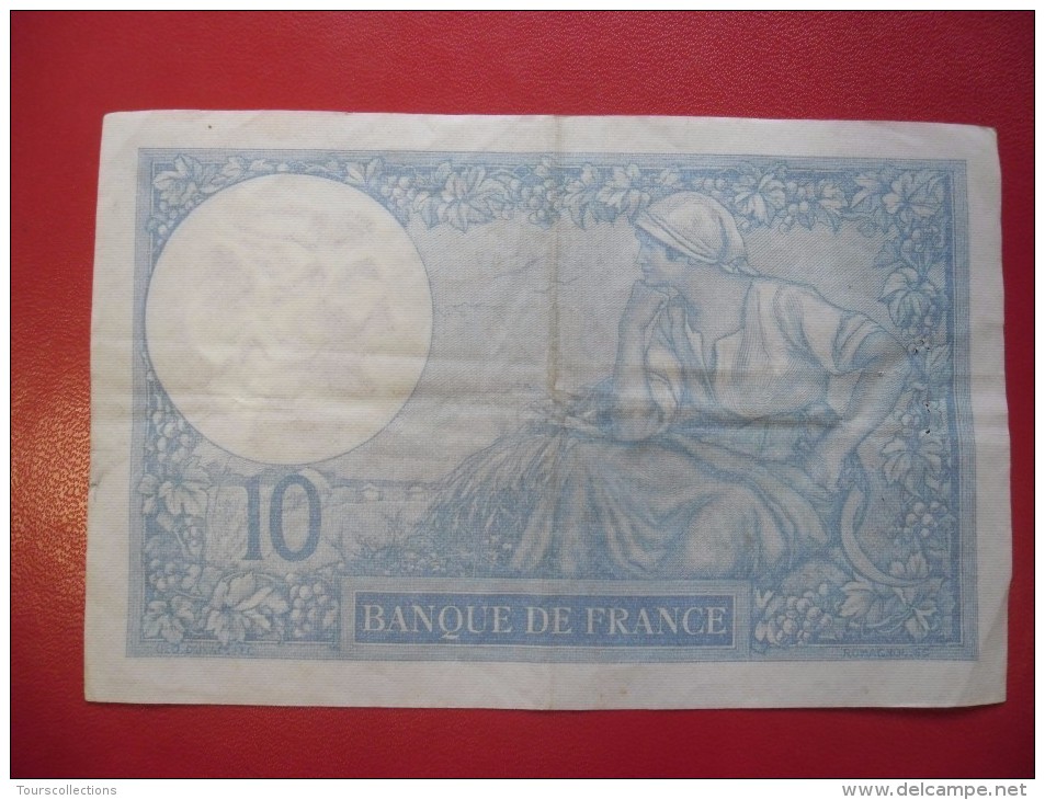 Billet De 10 Francs MINERVE TTB + Du 17 10 1940 - N°337 Alph. Z.77886 @ N° Fayette : 7.17 - 10 F 1916-1942 ''Minerve''