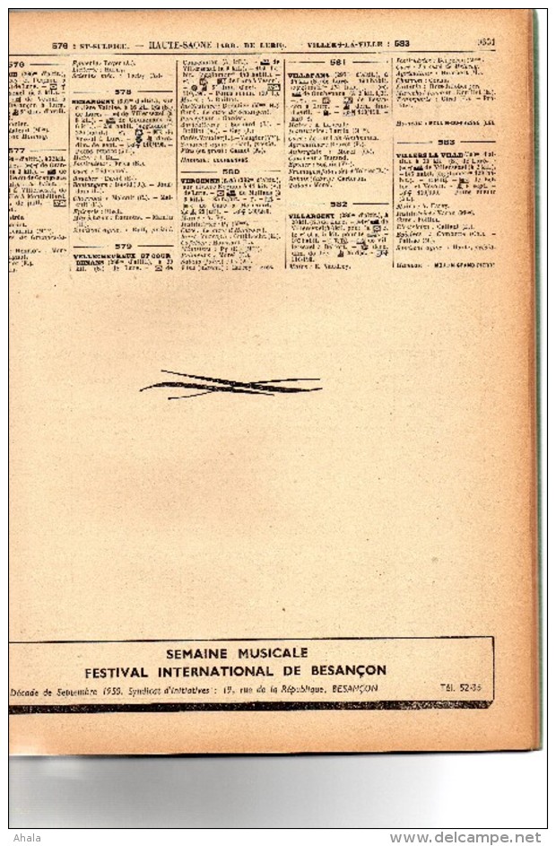 Didot Haute Saone 1950..retrouvez Les Anciens Habitant De Vos Communes. Adresse Et Nom Café,artisan ..... - Telefonbücher