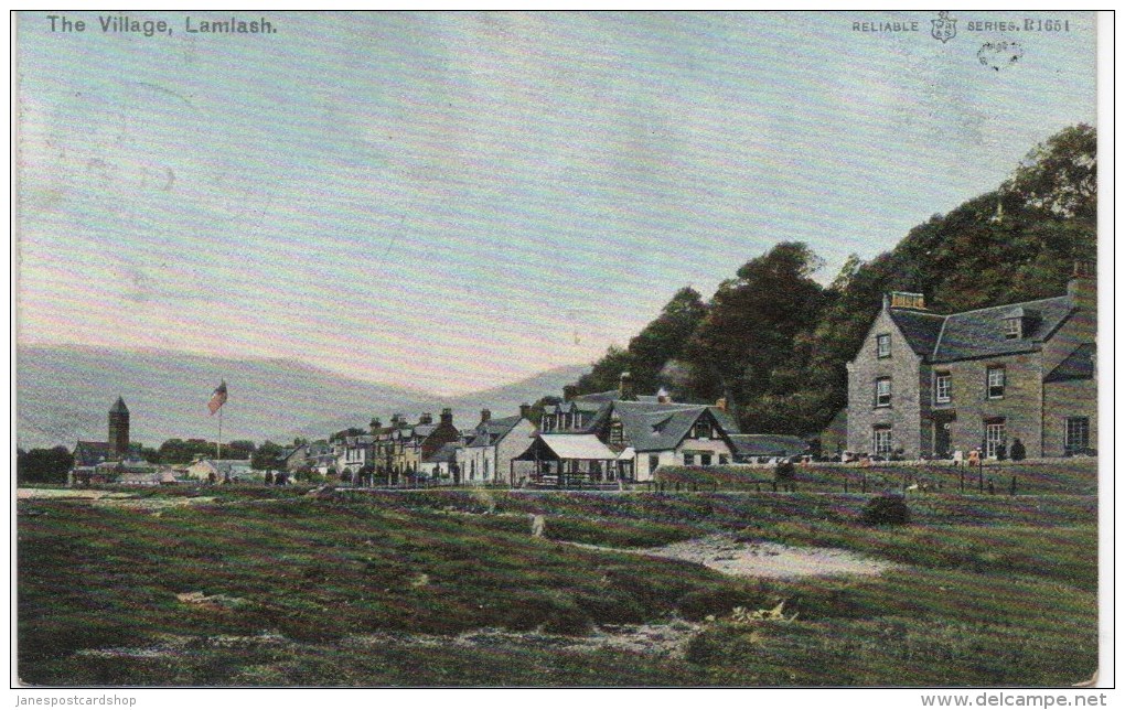 THE VILLAGE - LAMLASH - ISLE OF ARRAN - AYRSHIRE - WITH GOOD LAMLASH POSTMARK - Ayrshire