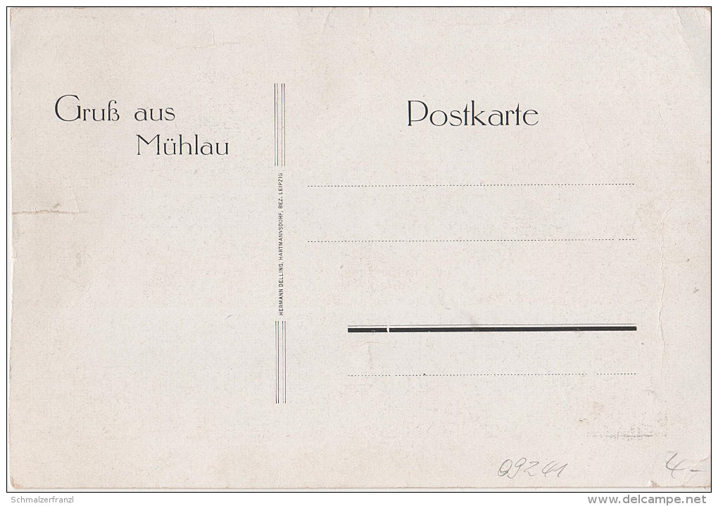 Litho AK Gruss Aus Mühlau Bei Hartmannsdorf Burgstädt Penig Limbach Niederfrohna Tauscha Chursdorf Chemnitz - Hartmannsdorf